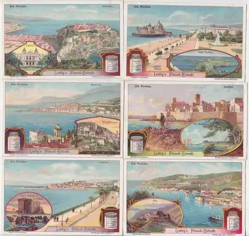 Liebigbilder Serie 858 "Die Riviera" komplett 1912 (108417)