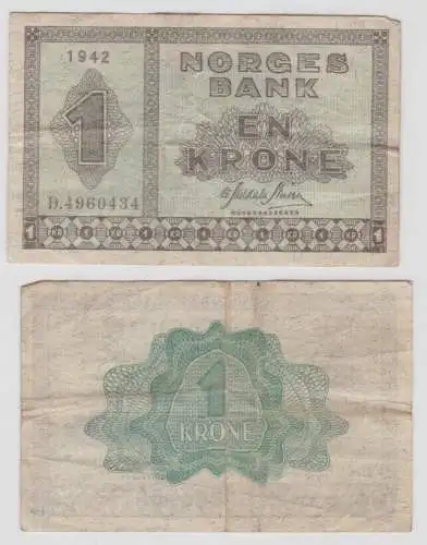 1 Krone Banknote Norwegen 1942 (104849)