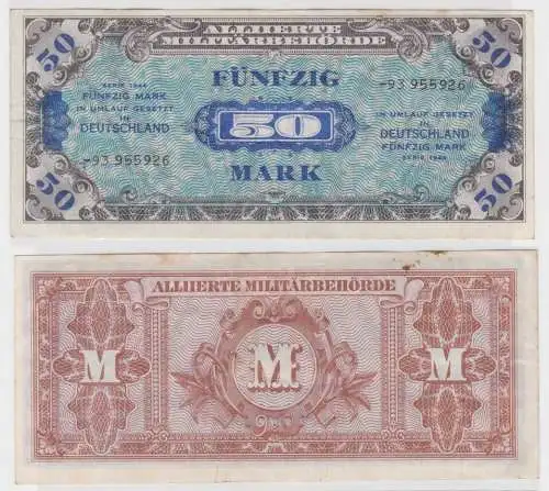 50 Mark Banknote alliierte Militärbehörde 1944 UdSSR Druck (109196)