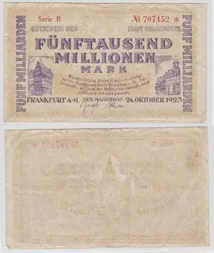 5000 Millionen Mark Banknote Stadt Frankfurt am Main 24.10.1923 (116786)
