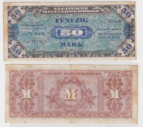 50 Mark Banknote alliierte Militärbehörde 1944 UdSSR Druck (100162)