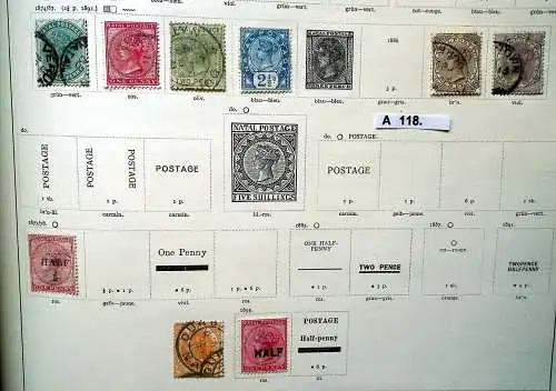 schöne hochwertige Briefmarkensammlung Natal Britische Besitzung ab 1874