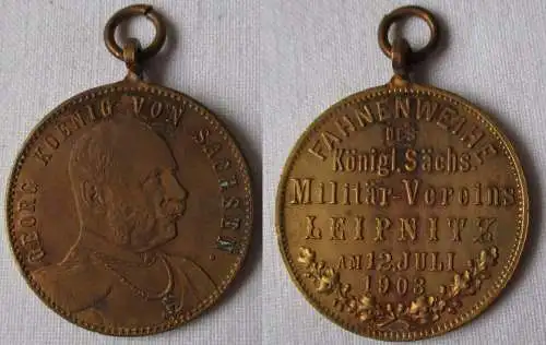 Medaille Fahnenweihe des Kgl.Sächs.Militärvereins Leipnitz 1903 (147402)