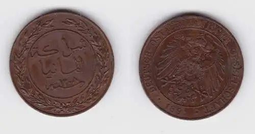 1 Pesa Kupfer Münze Deutsch Ostafrika 1891 ss (152305)