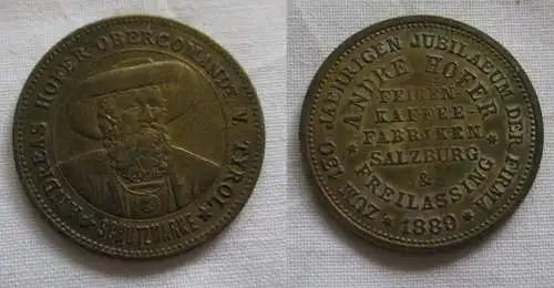 Medaille zum 130 jährigen Jubiläum der Firma Andre Hofer Salzburg 1889 (137308)