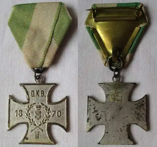 seltenes Abzeichen Kgl. Sächs. Militär Verein D.K.B. 1870 W (147389)