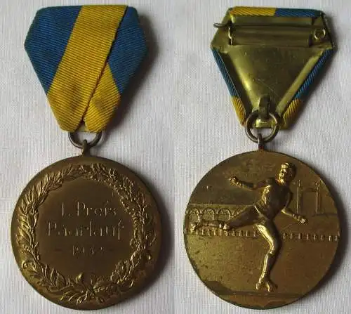 alte Medaille Rollschuhlauf Paarlauf 1.Preis 1932 (123056)