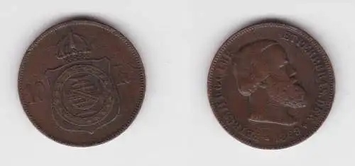 10 Reis Kupfer Münze Brasilien1869 f.ss (137429)