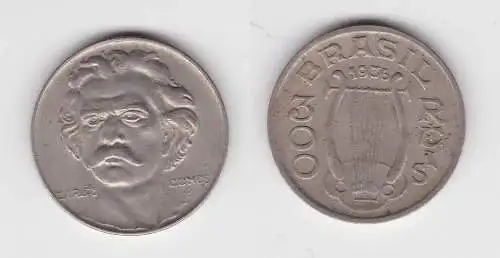 300 Reis Kupfer Nickel Münze Brasilien 1936 Carlos Gomes (138721)