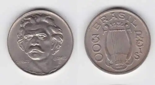 300 Reis Kupfer Nickel Münze Brasilien 1936 Carlos Gomes (138728)