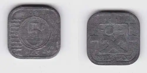 5 Cent Zink Münze Niederlande 1943 ss (133335)