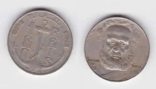 100 Reis Kupfer Nickel Münze Brasilien 1936 Taman Dare, Anker (135532)
