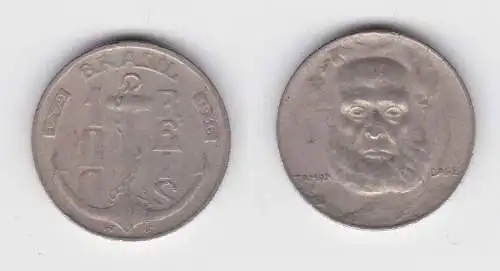 100 Reis Kupfer Nickel Münze Brasilien 1936 Taman Dare, Anker (131564)