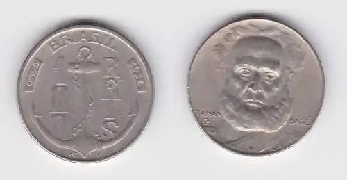 100 Reis Kupfer Nickel Münze Brasilien 1936 Taman Dare, Anker (138793)