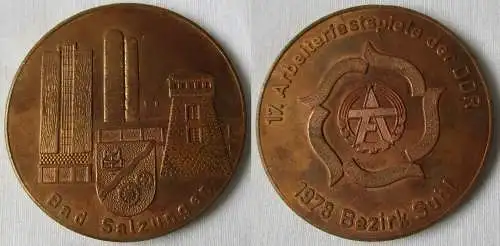 DDR Medaille 17.Arbeiterfestspiele 1978 Bezirk Suhl, Bad Salzungen (149196)