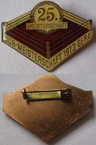 DDR Abzeichen 25. Meisterschaft 1973 Gera Deutscher Box-Verband DBV (123919)
