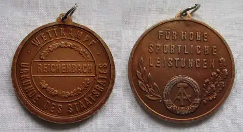 DDR Medaille Wettkampf Urkunde des Staatsrates Reichenbach Stufe Bronze (149645)