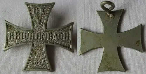 Seltenes Abzeichen Kreuz Deutscher Krieger Verein Reichenbach 1875 (148181)