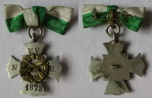 Seltenes Abzeichen Kreuz sächsischer Militärverein N.H. 1873 (148125)