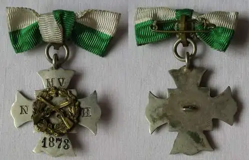 seltenes Abzeichen Kreuz sächsischer Militärverein N.H. 1873 (148125)