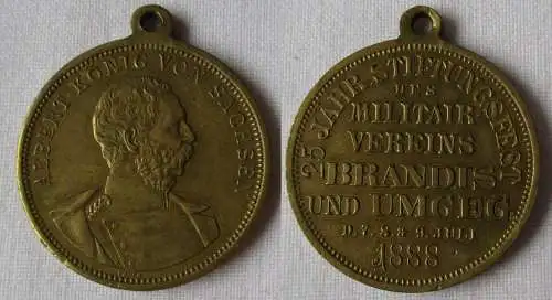 Medaille Militärverein Brandis u.Umg. 25jähriges Stiftungsfest 1888 (109340)