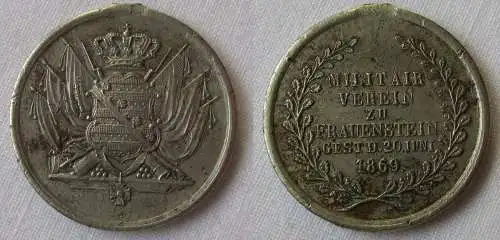 seltene Medaille Militärverein zu Frauenstein 1869 (119793)