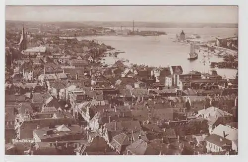 75046 Ak Besucht Flensburg die schöne Grenzstadt der Nordmark, Luftaufnahme 1930