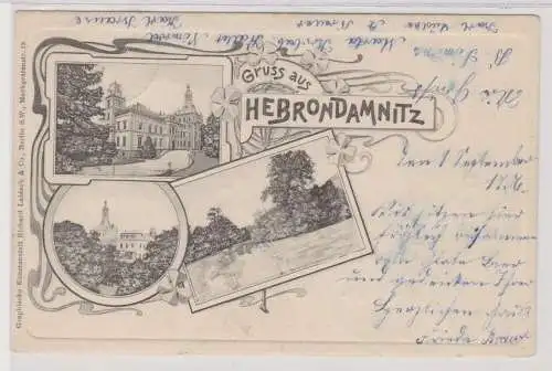 00627 Mehrbild Ak Gruß aus Hebrodamnitz Damnica in Pommern Schloß 1906