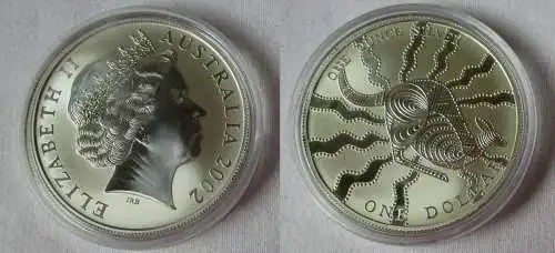 1 Dollar Silber Münze Australien Rotes Riesen Känguru 2002 1 Unze Ag (134087)