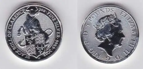 5 Pfund Silbermünze Großbritannien 2018 2 Unzen Feinsilber Stgl. (143689)