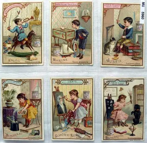 Liebigbilder Serie 271 Kinderministerien, komplett 1893 (8/101022)