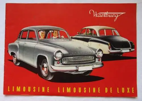 DDR Prospekt Wartburg Limousine Limousine De Luxe VEB Eisenach 1959 (117795)