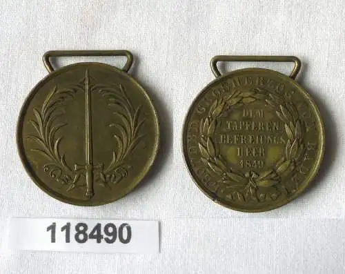 Baden Großherzogtum Gedächtnis-Medaille für 1849 (118490)