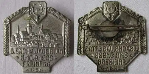 seltenes Abzeichen 3.Sächsischer Jägertag Freiberg 1928 (126691)