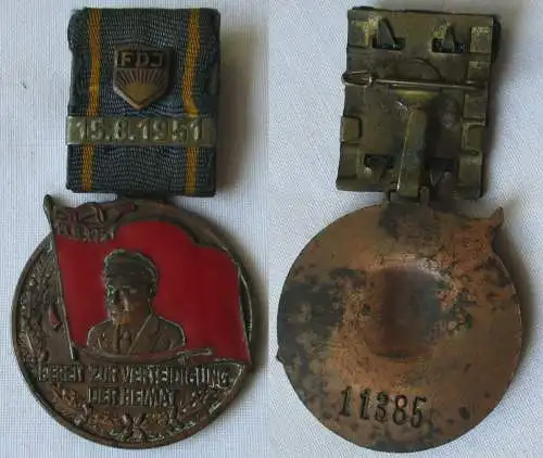 DDR FDJ Ernst-Thälmann-Medaille "Bereit zur Verteidigung der Heimat" (127861)