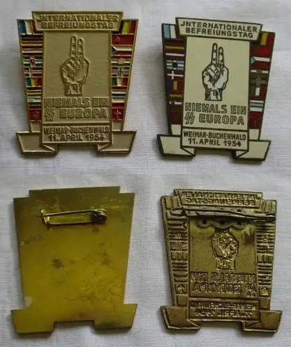 2 x DDR Medaille Internationaler Befreiungstag - Weimar Buchenwald 1954 (134447)