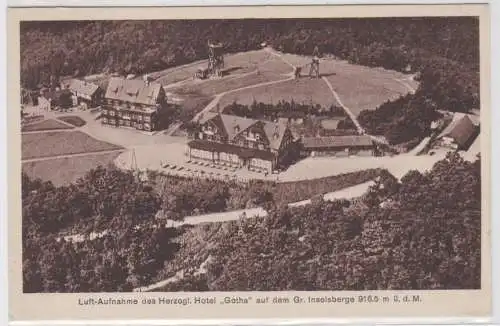 34697 Ak Luftaufnahme des herzoglichen Hotel "Gotha" auf dem Gr.Inselsberge 1926