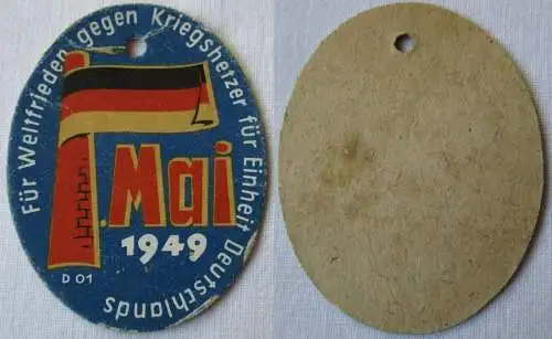 DDR Papp Abzeichen Für Weltfrieden gegen Kriegshetzer 1. Mai 1949 (121471)
