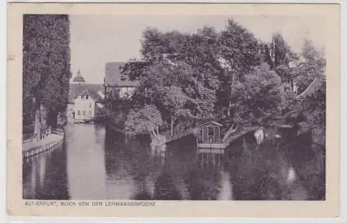 62788 Ak Alt-Erfurt Blick von der Lehmannsbrücke 1931