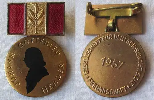 DDR Orden Johann Gottfried Herder Medaille für Lehrer 1957 Gold DSF (123702)