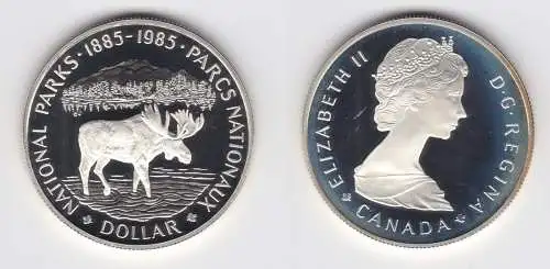 1 Dollar Silbermünze Kanada 100 Jahre National Parks 1885-1985 (136263)