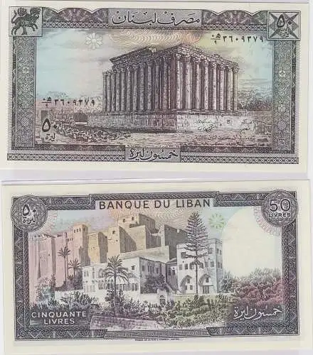 50 Livres Banknote Banque du Liban Libanon 1988 (122211)