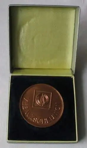 DDR Medaille VEB Wäscheunion Mittweida in Bronze im Etui (112093)