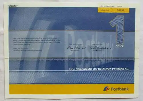 1 Stück Aktie Deutsche Postbank AG Bonn Mai 2004 (131510)