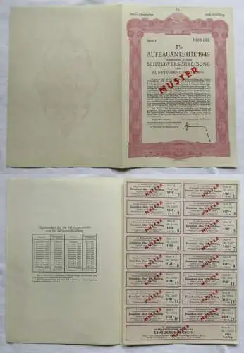5000 Schilling Schuldverschreibung Aufbauanleihe 1949 Wien (138487)