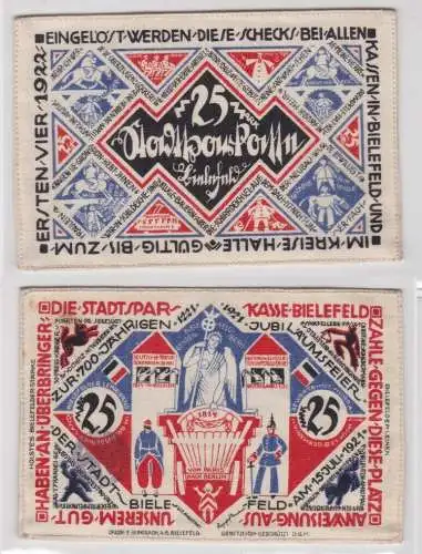 25 Mark Banknote Leinen Stadtsparkasse Bielefeld 15.Juli 1921 (144384)