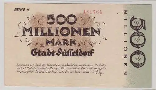 500 Millionen Mark Banknote Inflation Stadt Düsseldorf 20.9.1923 (135842)