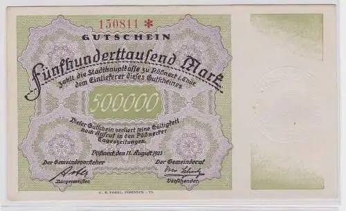 500000 Mark Banknote Gemeinde Pössneck 11.08.1923 (123670)