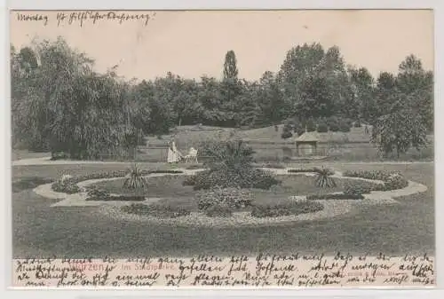 57968 Ak Wurzen in Sachen - Im Stadtpark mit Teich 1910