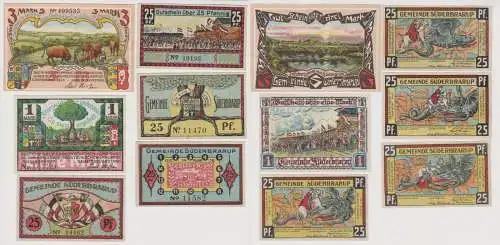 6 Banknoten Notgeld Gemeinde Süderbrarup 1920 (150852)